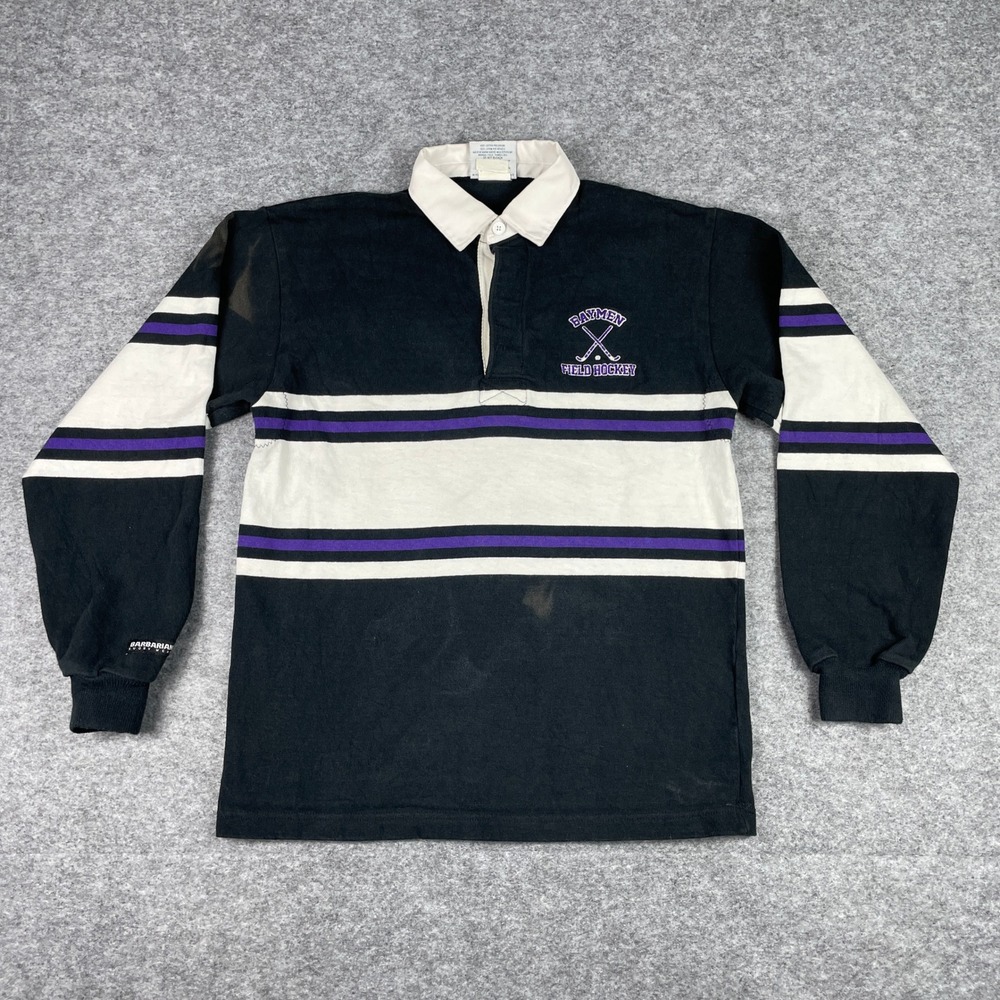 Barbarian Rugby Shirt Mens S Black Baymen Field Hockey Harris 14 Striped Canada